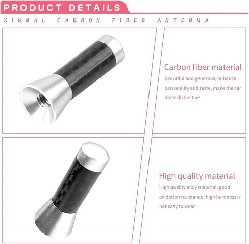 1 PC Car Carbon Fiber Black Polished Mini Short Antenna, 1.37" x 0.59" Wireless Signal Enhancement Antenna Decoration, Car External Antenna with Screw Washer Kit, Universal for Cars (Red) in Saudi Arabia