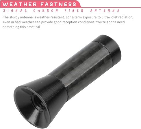 1 PC Car Carbon Fiber Black Polished Mini Short Antenna, 1.37" x 0.59" Wireless Signal Enhancement Antenna Decoration, Car External Antenna with Screw Washer Kit, Universal for Cars (Red) in Saudi Arabia