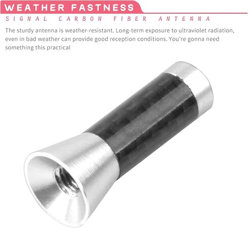 1 PC Car Carbon Fiber Black Polished Mini Short Antenna, 1.37" x 0.59" Wireless Signal Enhancement Antenna Decoration, Car External Antenna with Screw Washer Kit, Universal for Cars (Red) in Saudi Arabia
