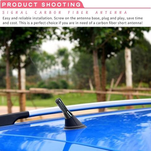 1 PC Car Carbon Fiber Black Polished Mini Short Antenna, 1.37" x 0.59" Wireless Signal Enhancement Antenna Decoration, Car External Antenna with Screw Washer Kit, Universal for Cars (Red) in Saudi Arabia