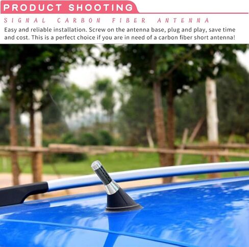 1 PC Car Carbon Fiber Black Polished Mini Short Antenna, 1.37" x 0.59" Wireless Signal Enhancement Antenna Decoration, Car External Antenna with Screw Washer Kit, Universal for Cars (Red) in Saudi Arabia