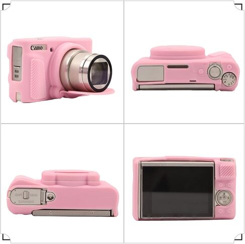 Case for Canon PowerShot SX740/ SX730 Digital Camera | Soft Silicone Protective Bag Removable Lens Cover,Anti-Scratch Slim Fit Lightweight Protective Case(Pink) in Saudi Arabia