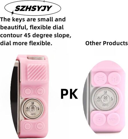 Case for Canon PowerShot SX740/ SX730 Digital Camera | Soft Silicone Protective Bag Removable Lens Cover,Anti-Scratch Slim Fit Lightweight Protective Case(Pink) in Saudi Arabia
