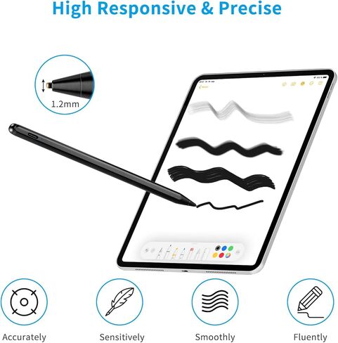 Dell Pen for 2 in 1 Touch Screens Laptops,Universal Active Stylus Pen Compatible with Dell Touch Screens Laptops on Drawing, Black in Saudi Arabia