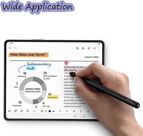 Galaxy Z Fold 4 S Pen Fold Edition,S Pen Z Fold 4,4096 Pressure Levels,Stylus Pen Replacement for Samsung Galaxy Z Fold 4 5G + Tips/Nibs(Beige) EF- FF92PCBEGUS in Saudi Arabia