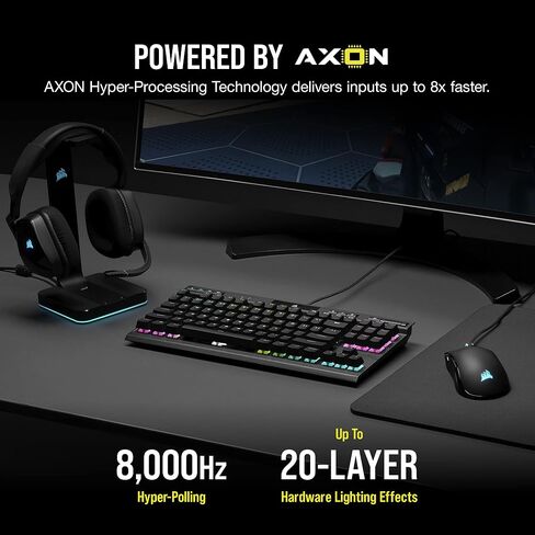 Corsair K70 RGB TKL Champion Series Gaming Keyboard CH-911901A - OPX Switch (Renewed) in Saudi Arabia
