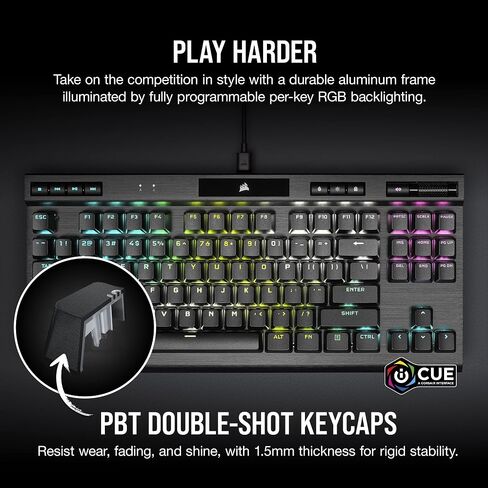 Corsair K70 RGB TKL Champion Series Gaming Keyboard CH-911901A - OPX Switch (Renewed) in Saudi Arabia