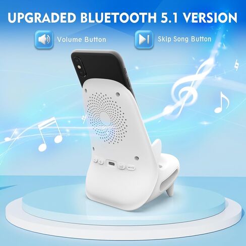 Cell Phone Stand with Wireless Bluetooth Speaker, 15W Fast Qi Wireless Charging with Amplifying Sound Design,Tech Unique Gift for Men WomenHim Her Dad Husband Boyfriend in Saudi Arabia
