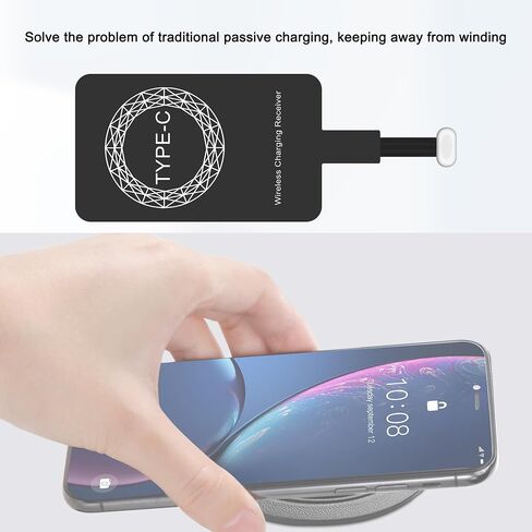 MEIRIYFA USB Type C Wireless Charging Receiver,USB C Charger Receiver Adapters,Thin Wireless Charging Receiver Patch Module Chip for Type C Mobile Phone (2PCS) in Saudi Arabia