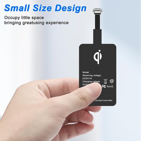 MEIRIYFA USB Type C Wireless Charging Receiver,USB C Charger Receiver Adapters,Thin Wireless Charging Receiver Patch Module Chip for Type C Mobile Phone (2PCS) in Saudi Arabia