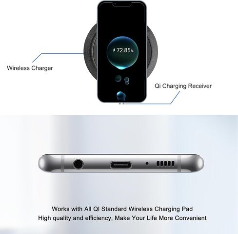 MEIRIYFA USB Type C Wireless Charging Receiver,USB C Charger Receiver Adapters,Thin Wireless Charging Receiver Patch Module Chip for Type C Mobile Phone (2PCS) in Saudi Arabia