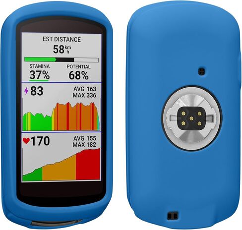حافظة kwmobile متوافقة مع Garmin Edge 1040/1040 Solar - حافظة حماية ناعمة من السيليكون للدراجات GPS - برتقالي صيفي in Saudi Arabia