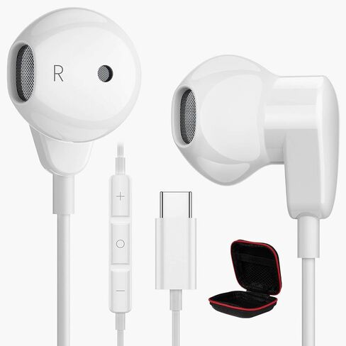 USB C Headphones for Galaxy S24 S23 S22 A54 A53 Z Fold 5 6, USB Type C Earphones with Microphone Android Wired Earbuds DAC Noise Canceling Headset for Samsung S21 Plus S20 FE Tab S9 S8 Pixel 8 7 Pro in Saudi Arabia