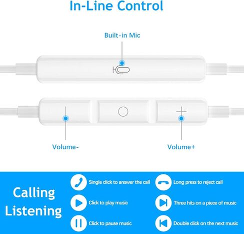 USB C Headphones for Galaxy S24 S23 S22 A54 A53 Z Fold 5 6, USB Type C Earphones with Microphone Android Wired Earbuds DAC Noise Canceling Headset for Samsung S21 Plus S20 FE Tab S9 S8 Pixel 8 7 Pro in Saudi Arabia