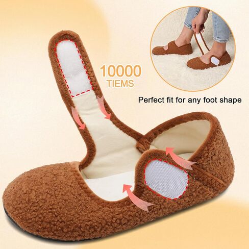 Comfy House Slippers for Women & Men - Wide Diabetic Sock Slippers, Soft & Cozy Barefoot House Shoes in Kuwait