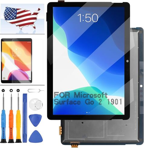 استبدال شاشة Microsoft Surface Go 2 لشاشة Microsoft Surface Go 2 LCD 1901 1906 1926 1927 مجموعة أدوات تجميع رقمية لشاشة LCD تعمل باللمس مع أدوات (10.5 بوصة، أسود) in Saudi Arabia
