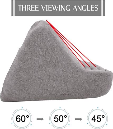 حامل وسادة للكمبيوتر اللوحي مع جيب، وسادة ناعمة متعددة الزوايا للحضن والسرير والمكتب، 3 زوايا عرض قابلة للتعديل، لجهاز iPad Pro 11، 10.5،12.9 Air Mini، والهواتف الذكية، والقارئ الإلكتروني، والكتب (أحمر) in Kuwait