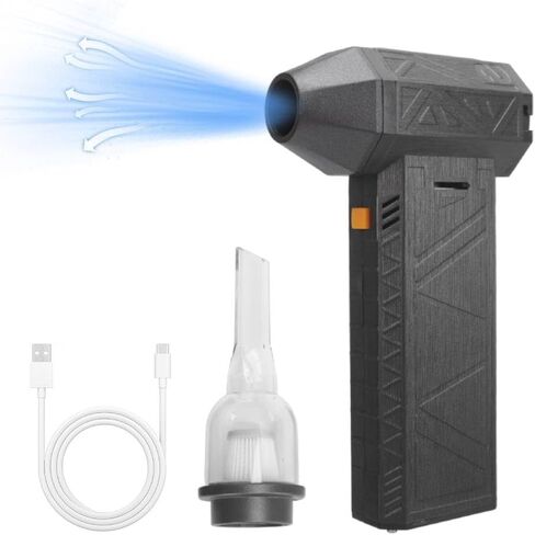 Portable Air Duster, 3 Gear Adjustable Jet Dry Blower, 130000RPM Compressed Air Duster, USB-C Rechargeable 8000mAh Keyboard Vacuum Cleaner in Saudi Arabia