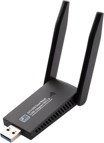 BOOBRIE USB WiFi Bluetooth Adapter AC1300 Mbps Dual Band 2.4G/5.8Ghz Wi-Fi Antenna Bluetooth 5.0 Adapter USB 3.0 Network Antenna for PC Laptop Desktop Windows 10/8/7/Vista/XP Mac in Saudi Arabia
