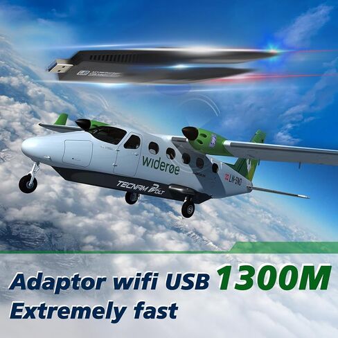 BOOBRIE USB WiFi Bluetooth Adapter AC1300 Mbps Dual Band 2.4G/5.8Ghz Wi-Fi Antenna Bluetooth 5.0 Adapter USB 3.0 Network Antenna for PC Laptop Desktop Windows 10/8/7/Vista/XP Mac in Saudi Arabia