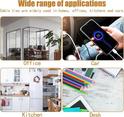 Reusable Cable Ties, 40 Pcs Silicone Cord Organizer Charger Management Ties Elasticity Cable Organizer Adjustable Accessories Cord Holder Straps Desk Cable Management for Home Office Travel in Saudi Arabia