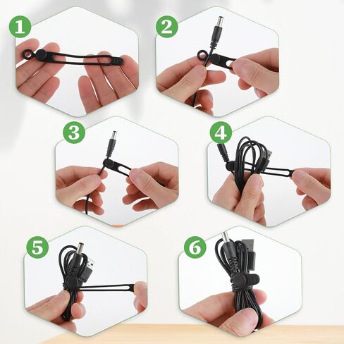Cable Ties Cord Organizer Cable Holder 20 PCS Silicone Bands Home Organization Plant Management Phone Charger Wire Clips Appliance Storage Travel Office Computer Wraps Strips Holders Kitchen Straps in Saudi Arabia