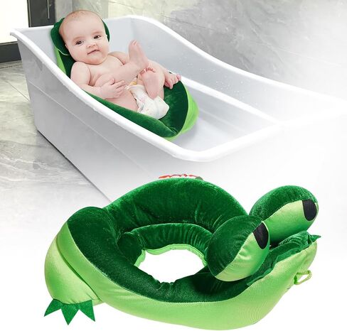 Soft Sink Bather for Baby, Cute Shape Baby Bath Cushion, New Born Bath Mat (Green) in Saudi Arabia