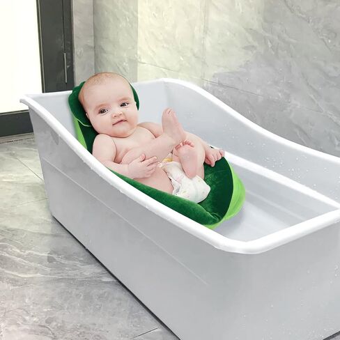 Soft Sink Bather for Baby, Cute Shape Baby Bath Cushion, New Born Bath Mat (Green) in Saudi Arabia