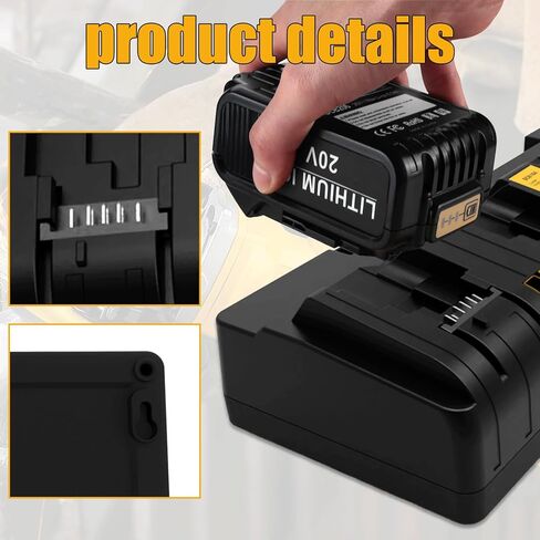 استبدال الشاحن السريع Energup لشاحن Dewalt 20V Max، 4 منافذ (DCB104) in Kuwait