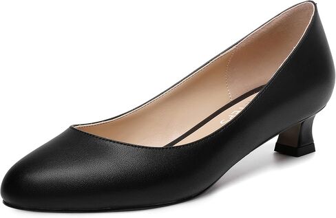Womens Dating Matte Slip On Round Toe Dress Spool Low Heel Pumps Shoes 1.5 Inch in Saudi Arabia