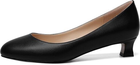 Womens Dating Matte Slip On Round Toe Dress Spool Low Heel Pumps Shoes 1.5 Inch in Saudi Arabia
