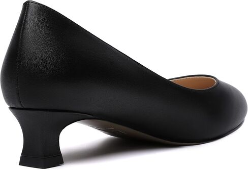 Womens Dating Matte Slip On Round Toe Dress Spool Low Heel Pumps Shoes 1.5 Inch in Saudi Arabia