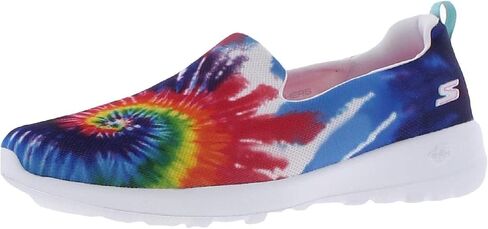 Skechers womens Go Walk Joy Tie Dye Slip on Sneaker, White/Multi, 11 Wide US in Saudi Arabia