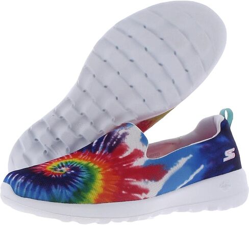 Skechers womens Go Walk Joy Tie Dye Slip on Sneaker, White/Multi, 11 Wide US in Saudi Arabia