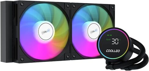 COOLLEO ICE Fairy 240 Digital ARGB 240mm AIO CPU Cooler,Three-Phase Nine-Stage Water Pump 280W TDP Liquid CPU Cooler for AMD AM4/AM5 & Intel LGA 115X/1200/1700 in Saudi Arabia