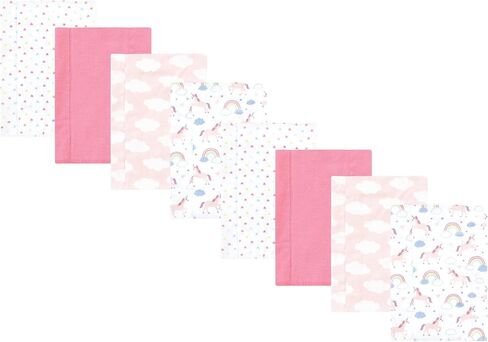 Hudson Baby Cotton Poly Flannel Burp Cloths Multipack, Animal Adventure 8-Pack, One Size in Saudi Arabia