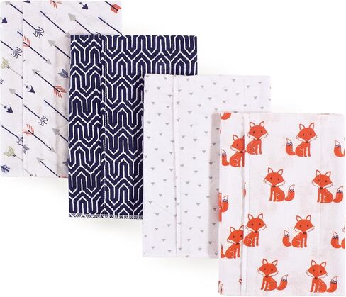 Hudson Baby Cotton Poly Flannel Burp Cloths Multipack, Animal Adventure 8-Pack, One Size in Saudi Arabia