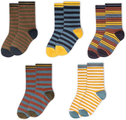 Mightly Girls and Boys' Crew Socks | Organic Cotton Certified Multi-Pack Toddler and Kids Sock Set in Saudi Arabia