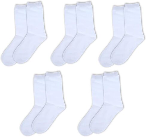 Mightly Girls and Boys' Crew Socks | Organic Cotton Certified Multi-Pack Toddler and Kids Sock Set in Saudi Arabia
