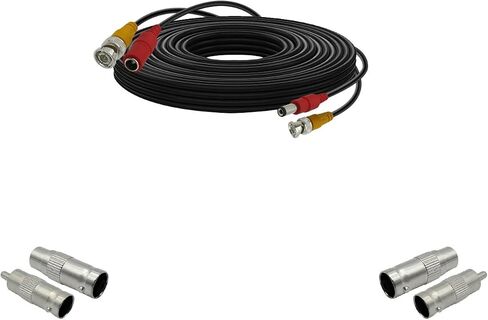 1pcs 5M/16.4ft bnc Cable, coaxial Cable, dvr System Installation, CCTV Security Camera Connection Cable, Video Cable, Camera Extension Cable, Comes with 4 bnc connectors in Saudi Arabia