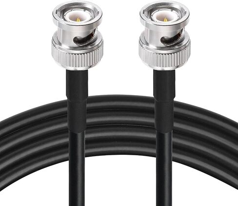 كابل BNC 50 أوم BNC Jumper 12 بوصة خسارة منخفضة BNC ذكر إلى BNC ذكر RG58 كابل محوري لمحلل الهوائي، راديو CB، كاميرا CCTV الأمنية 2 حزمة in Kuwait