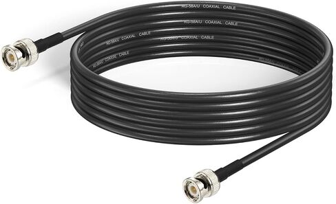 كابل BNC 50 أوم BNC Jumper 12 بوصة خسارة منخفضة BNC ذكر إلى BNC ذكر RG58 كابل محوري لمحلل الهوائي، راديو CB، كاميرا CCTV الأمنية 2 حزمة in Kuwait
