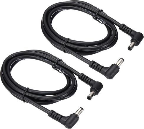 PATIKIL 1Ft 5.5 x 2.1mm Male to Male DC Power Cable, 2Pcs 18AWG Wire Adapter 90 Degree Right Angle Connector Cord for LED Strip DVR Router Surveillance Camera in Kuwait