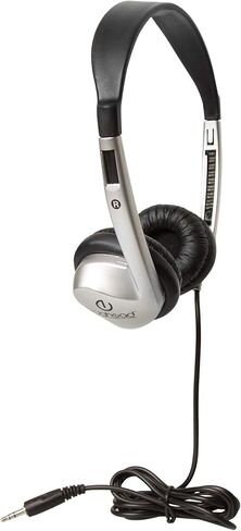 Egghead Stereo School Headphone W/Leatherette Ear Cushion (Pack of 20), black/silver in Kuwait