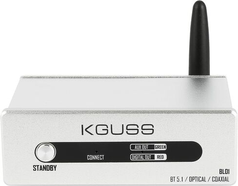 جهاز استقبال KGUSS BL01 HiFi Bluetooth 5.1 للستيريو المنزلي مع LDAC، ومحول صوت بلوتوث مع DAC aptX HD، ومخرج محور بصري RCA لجهاز استقبال AV أو مكبر صوت استريو in Kuwait