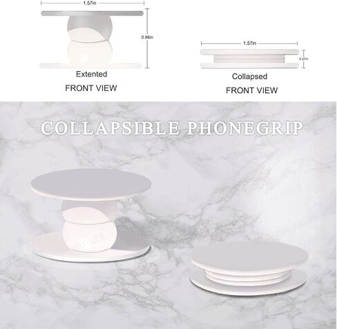 مقبض هاتف خلوي لامع شفاف، حامل هاتف محمول قابل للطي وقابل للتوسيع للهواتف الذكية (نسيج رخامي ذهبي وأرجواني أسود) in Kuwait