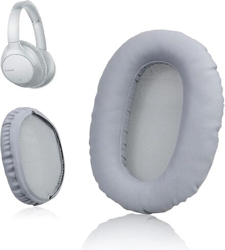 Krone Kalpasmos Premium Replacement Ear Pads for Sony WH-CH700N, Compatible with Sony WH-CH710N, Soft Protein Leather Over Ear Cushions High-Density Memory Foam Pad, Black in Saudi Arabia