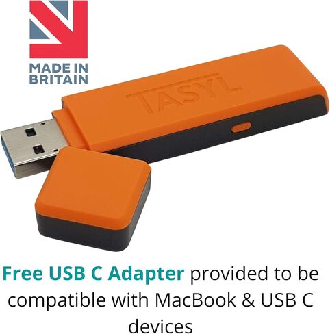 Track 1TB USB 3.2 Flash Drive SSD, with Bluetooth Tracker, SuperSpeed Up to 550 MB/s Read & 500 MB/s Write, Find Your Drive Quickly & Last Known Location with Tasyl App, Orange in Saudi Arabia