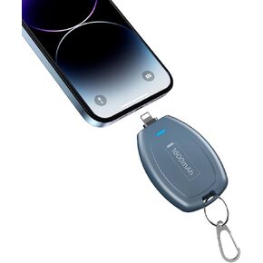 Keychain Portable Charger for iPhone, Mini Power Emergency Pod Small Power Bank Battery Pack, Fast Charging Cell Phone Charger for iPhone 14/14 Plus/14 Pro Max/13/Pro Max/12, Airpods and More (Pink)