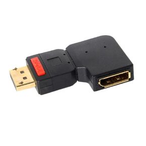CY DP DisplayPort Male 90 Degree Up Angled to Female Extension Adapter Converter Black